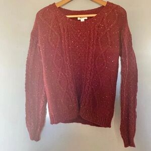 Arizona Jean Company Red Knit Sweater Size Small